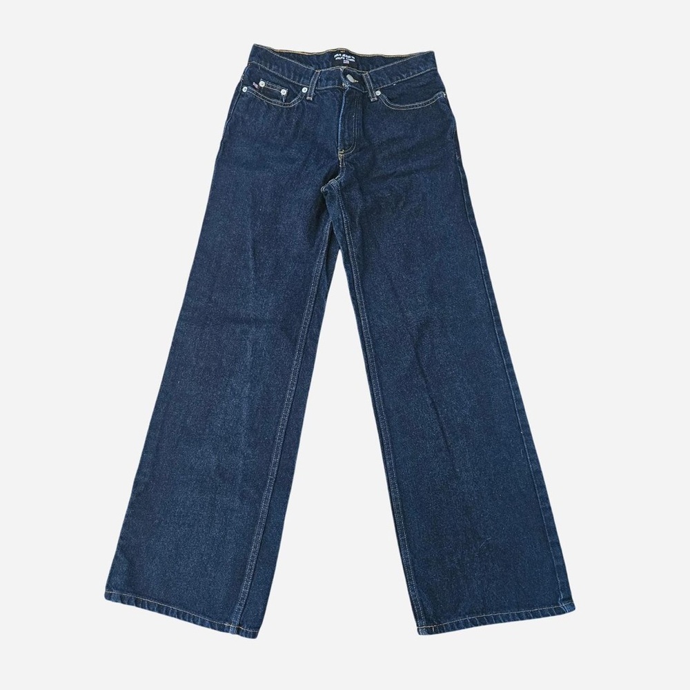 Wide-Leg Blue Jeans